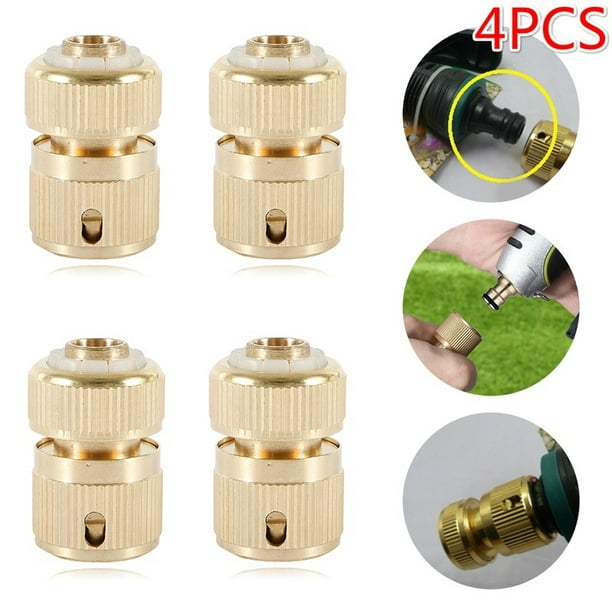 4pcs High Quality Brass Auto Stop Quick Connector for Garden Water Hose Pipe